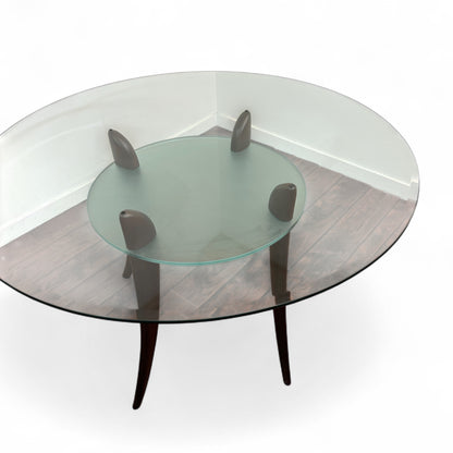 Contemporary High-End Round Glass Table