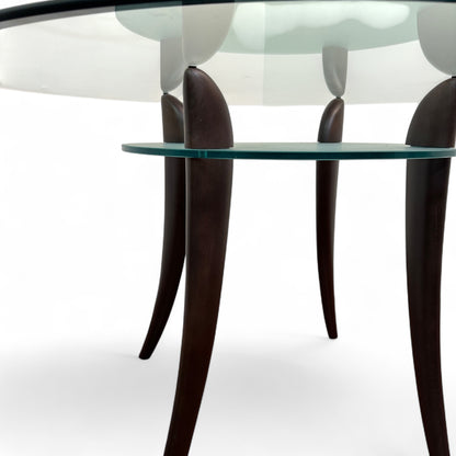 Contemporary High-End Round Glass Table