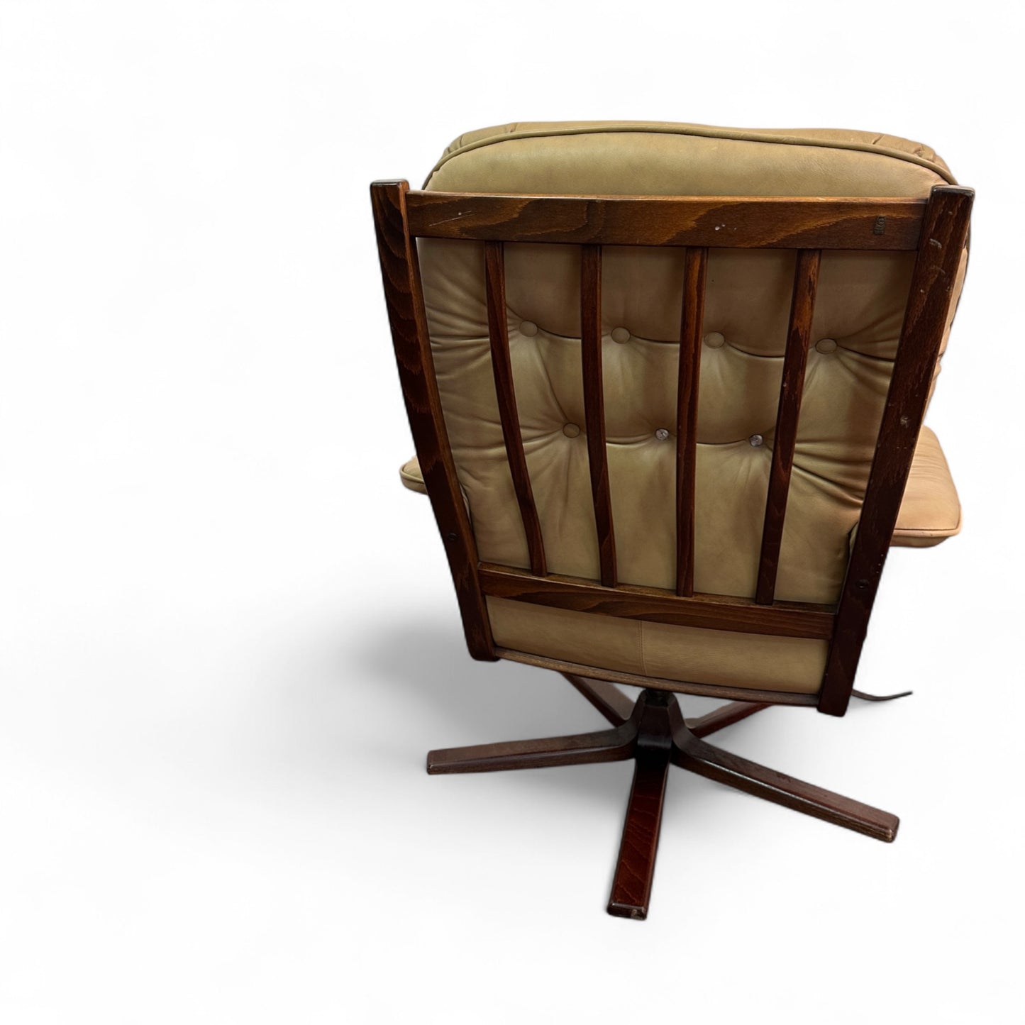 1970s Swedish Swivel Chair with Ottoman by Gote Möbler