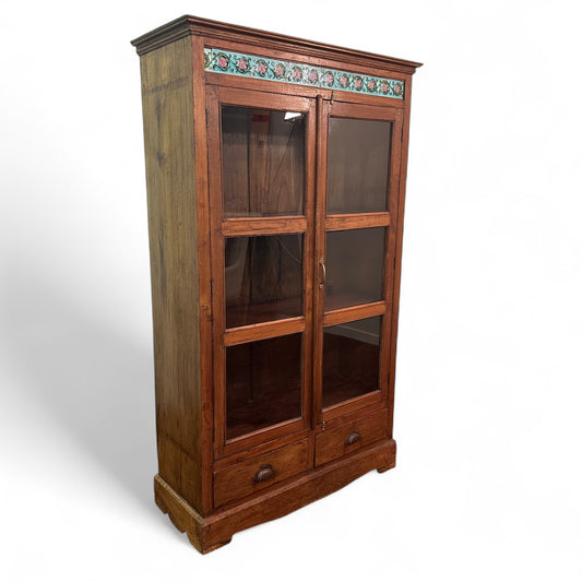 Green Teak Tile Cabinet