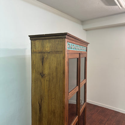Green Teak Tile Cabinet