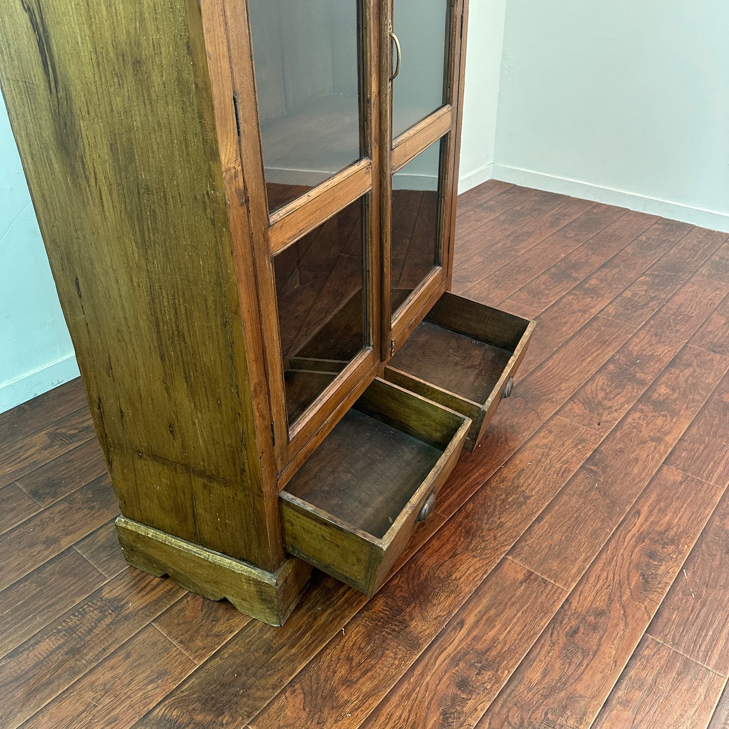 Green Teak Tile Cabinet