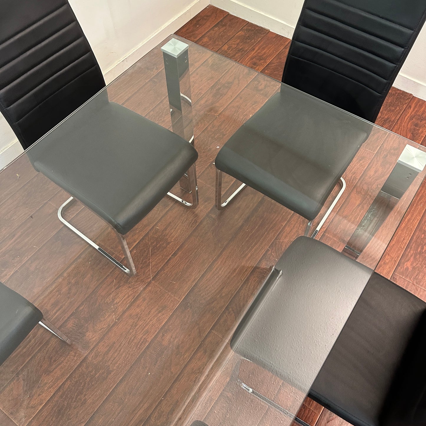 Modern Glass 7-pieces Dining Set