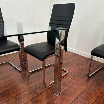 Modern Glass 7-pieces Dining Set
