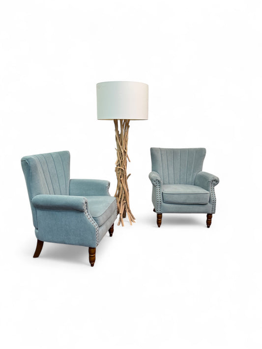 Alcott Hill Teal Accent Chairs (x2)