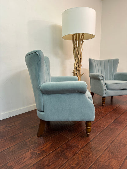 Alcott Hill Teal Accent Chairs (x2)