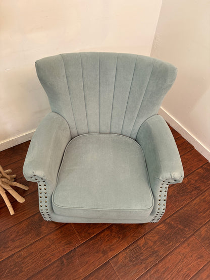 Alcott Hill Teal Accent Chairs (x2)