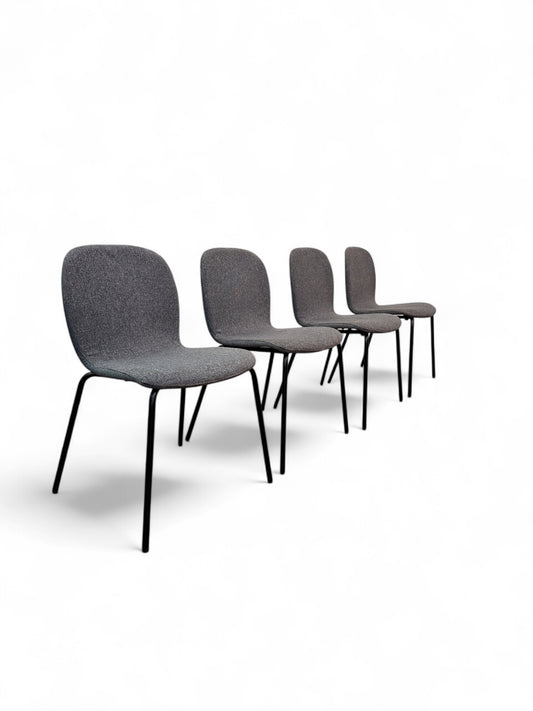 Stackable Grey Dining Chairs (x4)