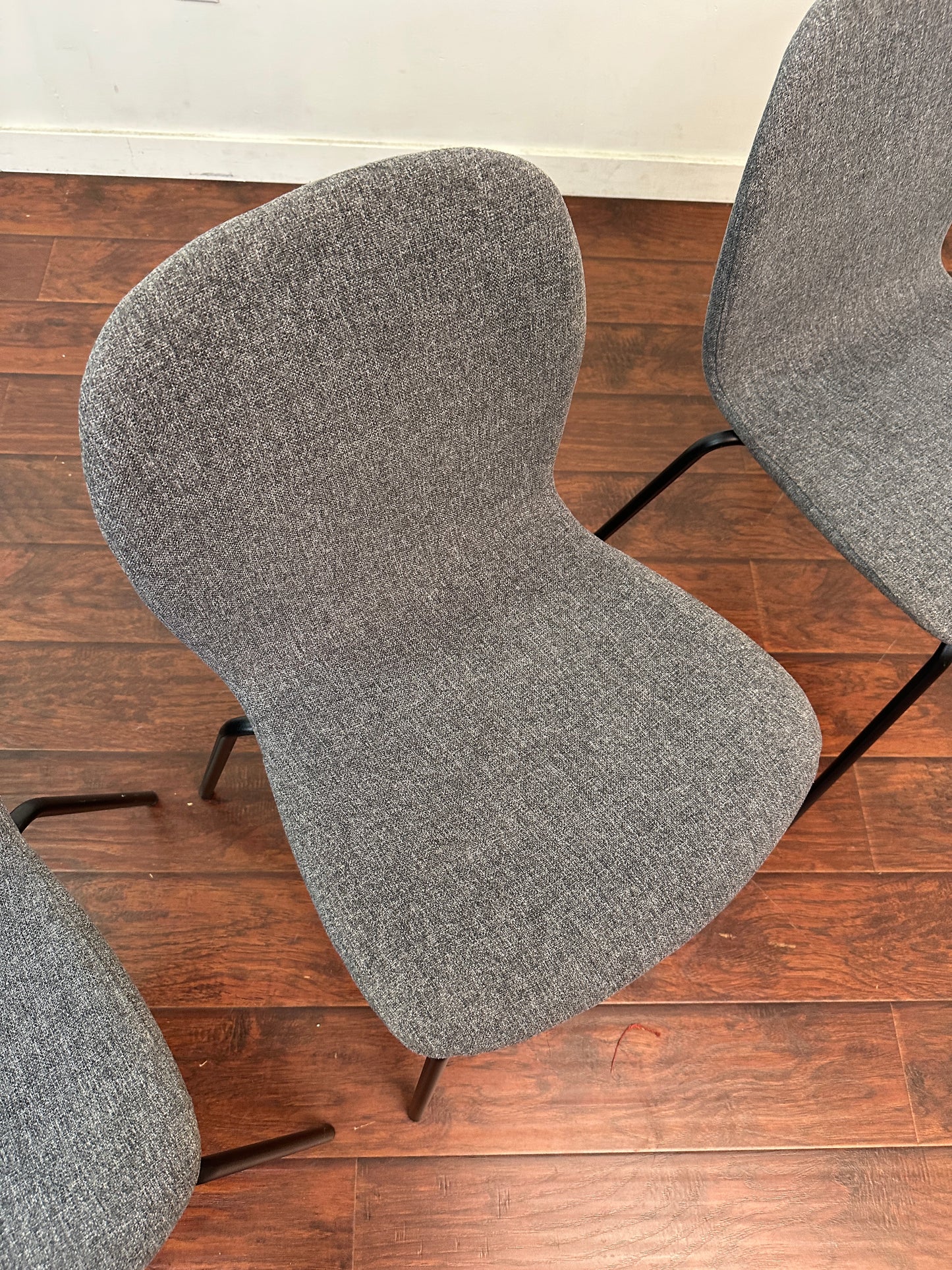 Stackable Grey Dining Chairs (x4)