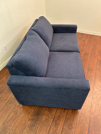 Blue Fabric Sofa Bed