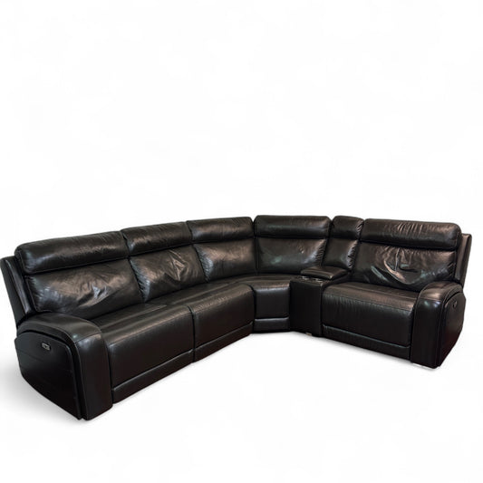 Gilman Creek 5-piece Leather Power Reclining Sectional
