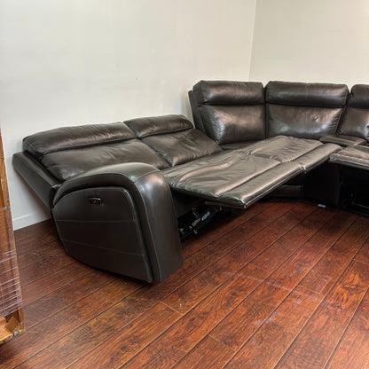 Gilman Creek 5-piece Leather Power Reclining Sectional