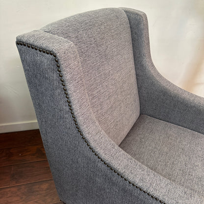 Modern Grey Accent Chairs (x2)