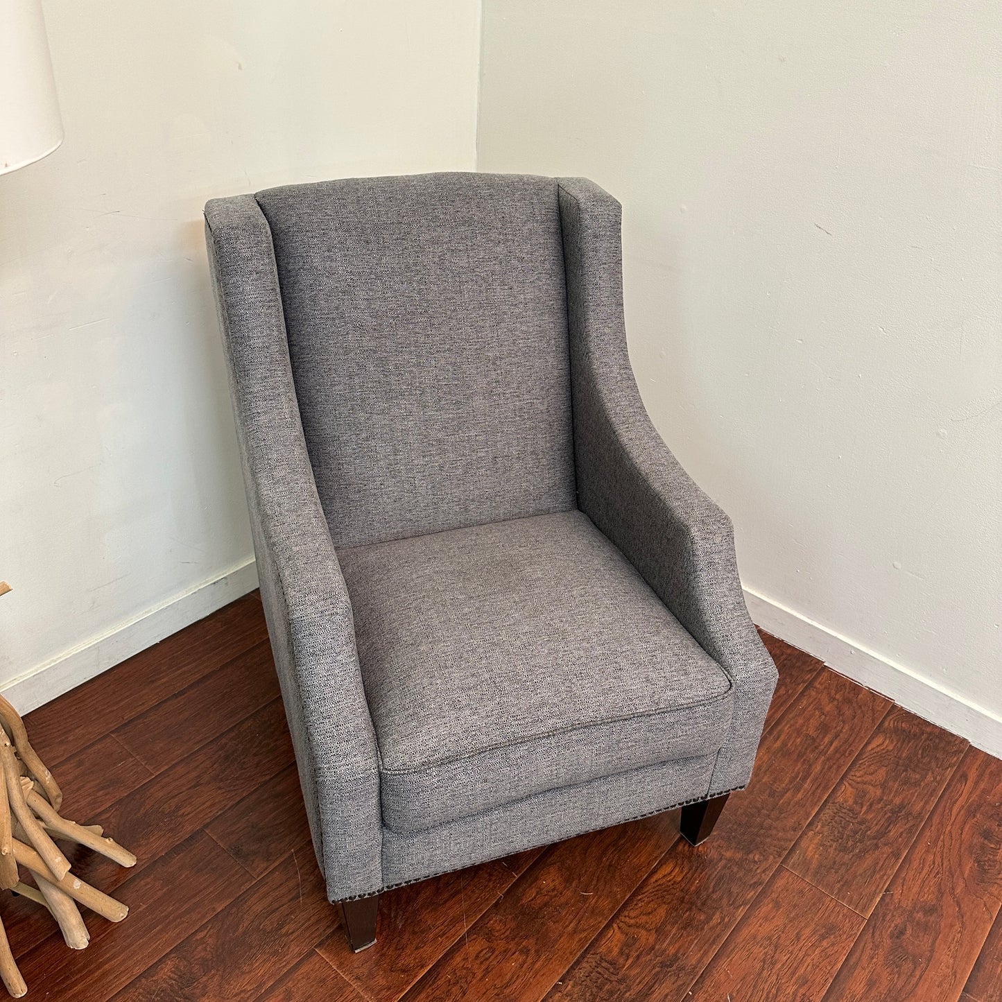 Modern Grey Accent Chairs (x2)
