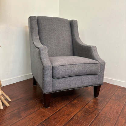 Modern Grey Accent Chairs (x2)