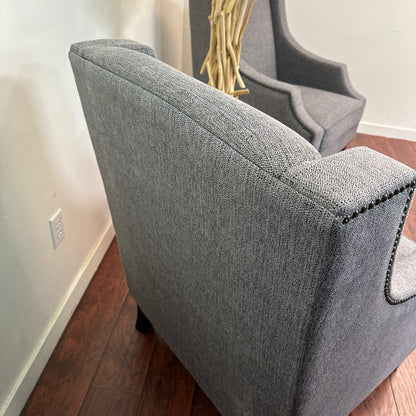 Modern Grey Accent Chairs (x2)