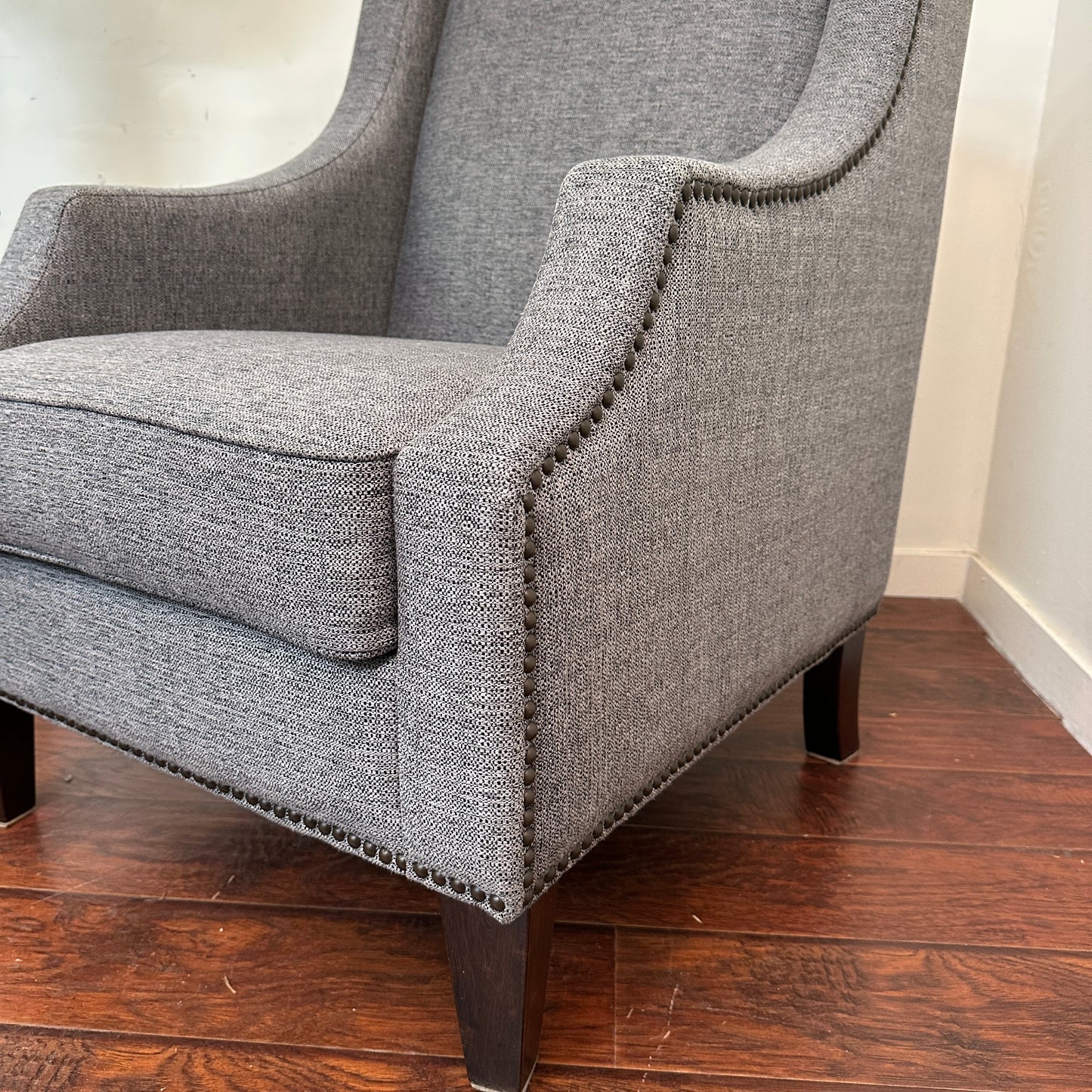 Modern Grey Accent Chairs (x2)
