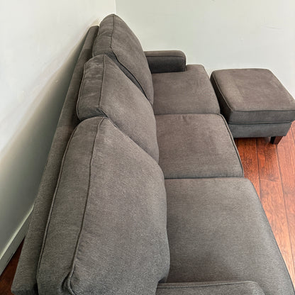 Modern Dark Grey Reversible Sectional