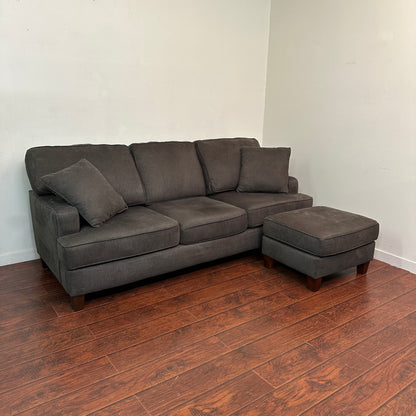 Modern Dark Grey Reversible Sectional