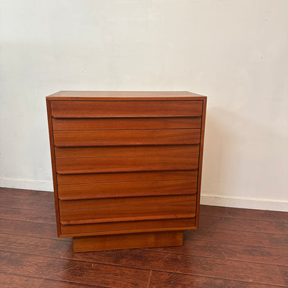 Scandinavian 5 Drawers Mid-Century Teak Highboy Dresser