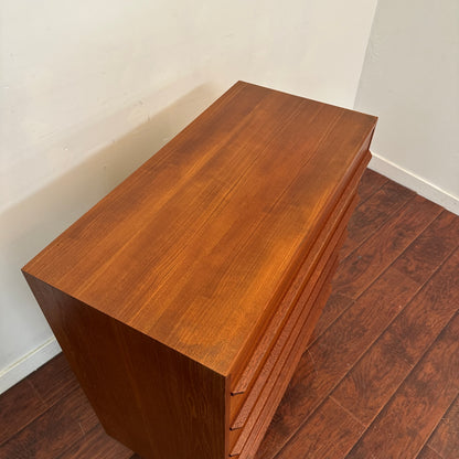 Scandinavian 5 Drawers Mid-Century Teak Highboy Dresser
