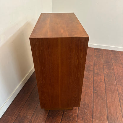 Scandinavian 5 Drawers Mid-Century Teak Highboy Dresser