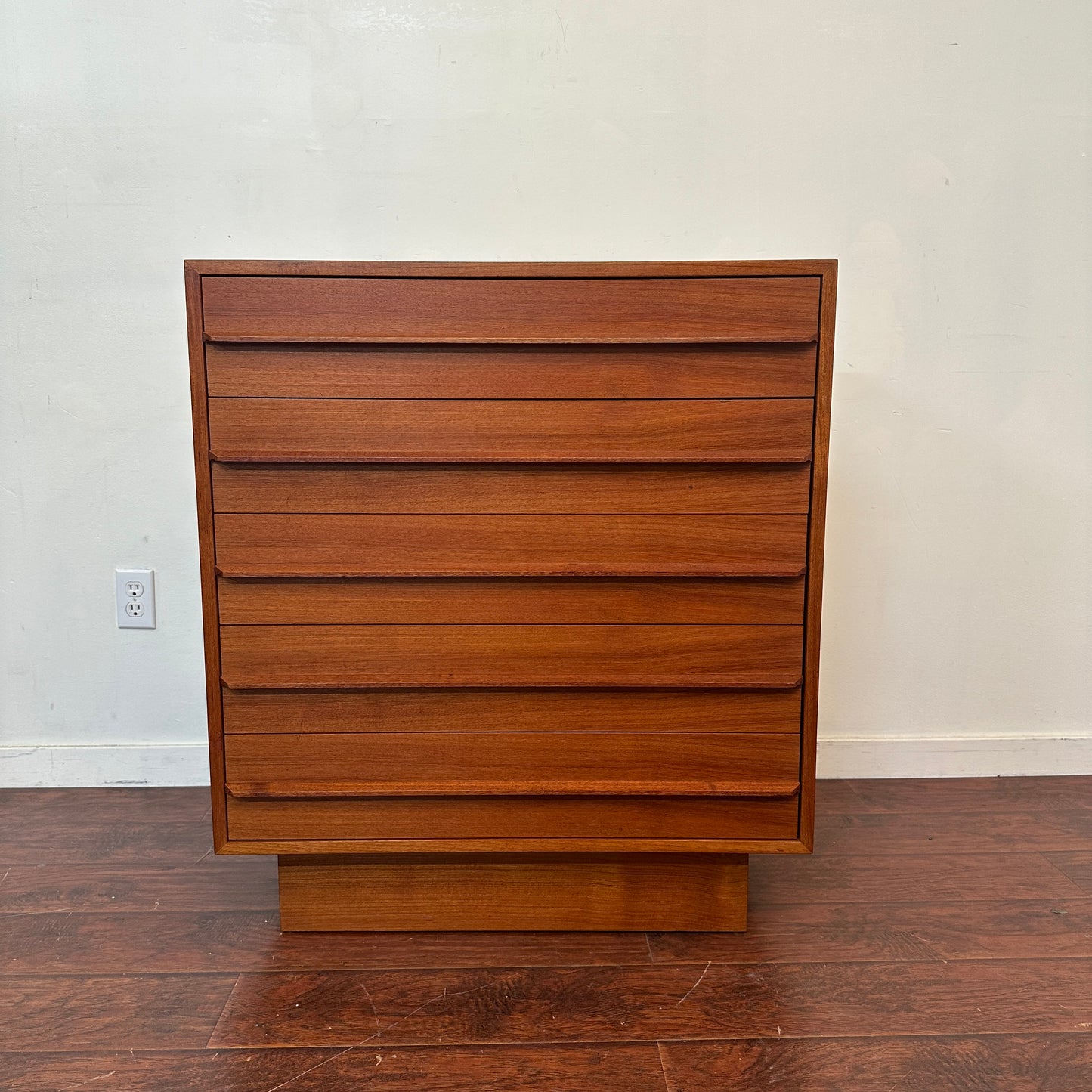 Scandinavian 5 Drawers Mid-Century Teak Highboy Dresser