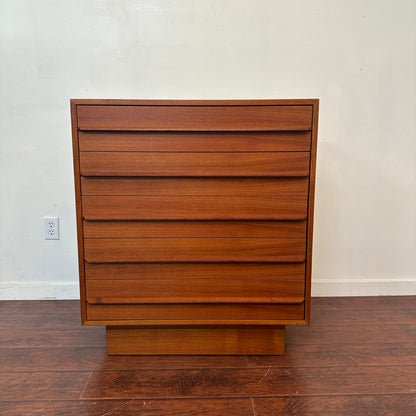 Scandinavian 5 Drawers Mid-Century Teak Highboy Dresser