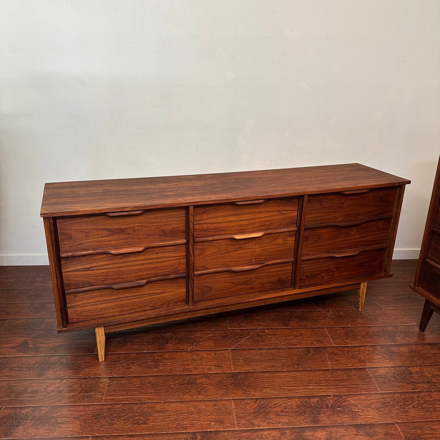 Walnut Mid-Century Dresser Set