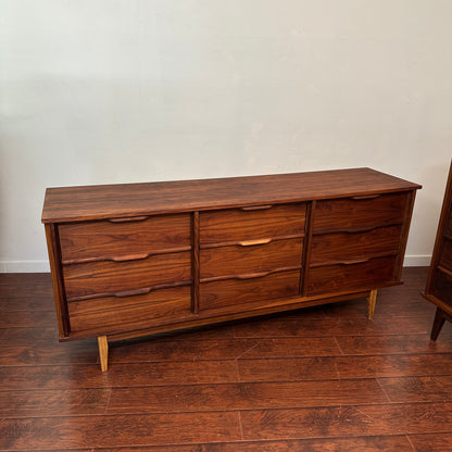 Walnut Mid-Century Dresser Set