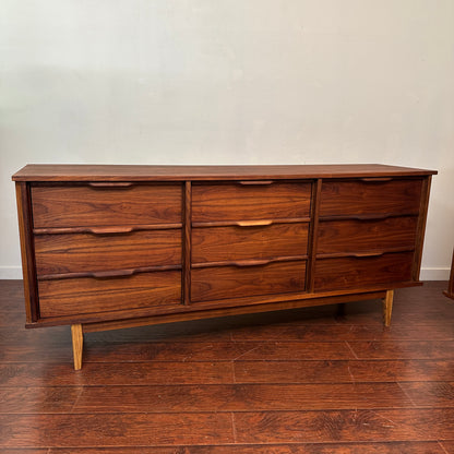 Walnut Mid-Century Dresser Set