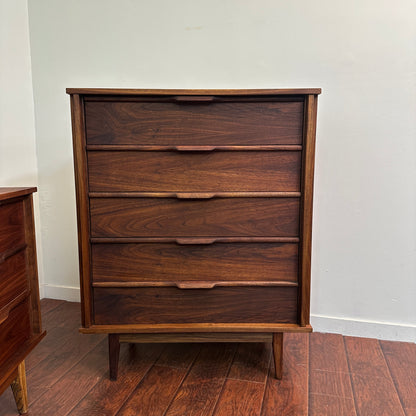Walnut Mid-Century Dresser Set