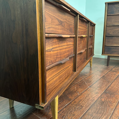Walnut Mid-Century Dresser Set