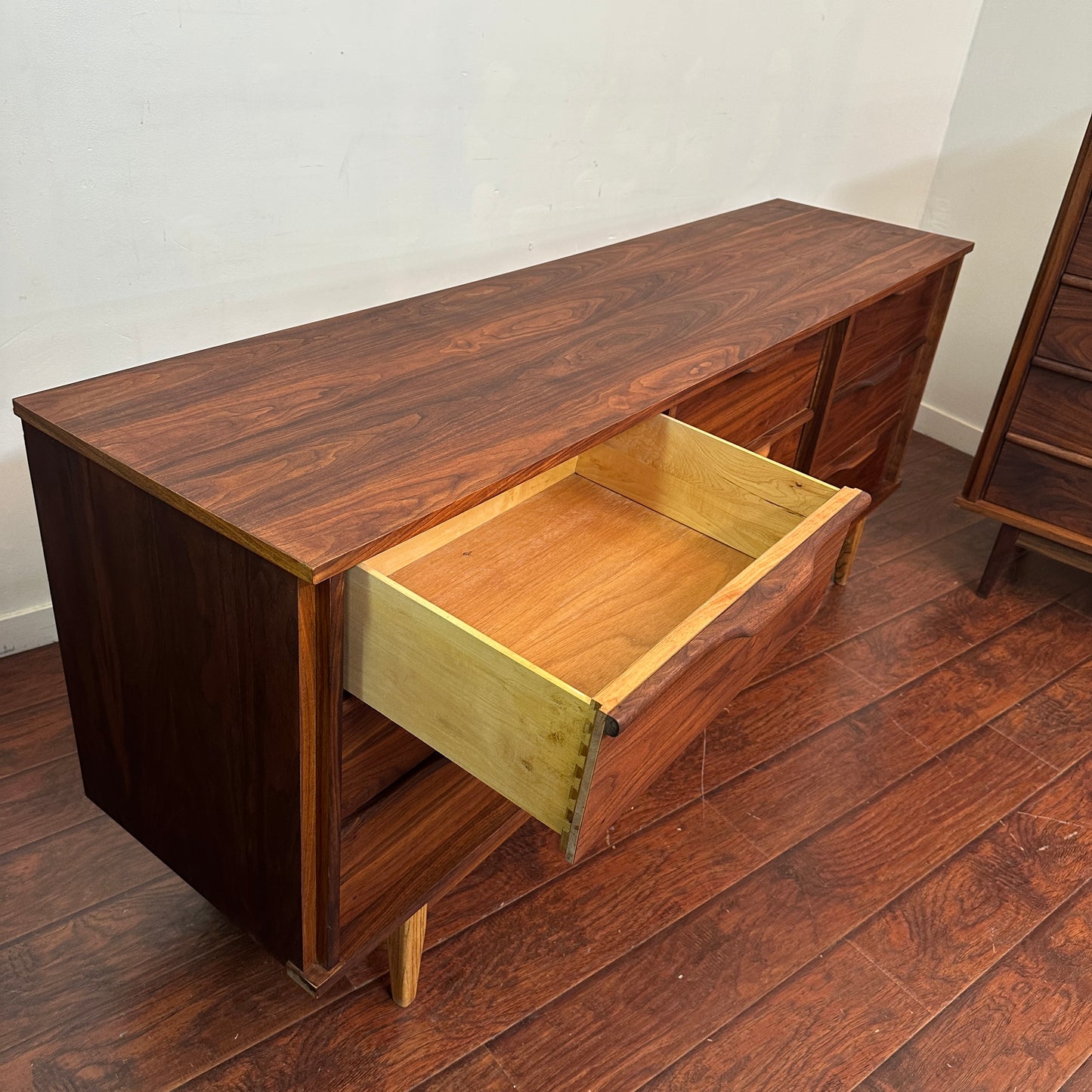 Walnut Mid-Century Dresser Set