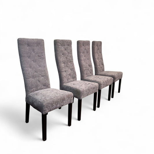 Modern High Back Dining Chairs (x4)