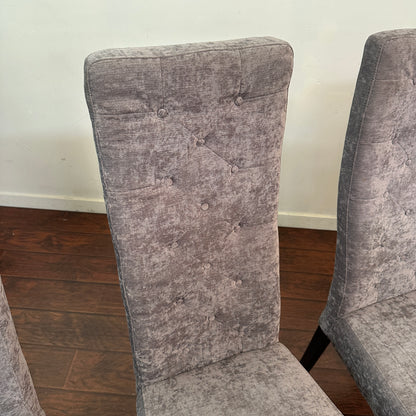 Modern High Back Dining Chairs (x4)