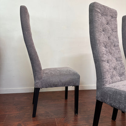 Modern High Back Dining Chairs (x4)