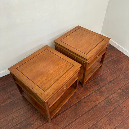 Ming Style Asian Rosewood Side Tables (x2)