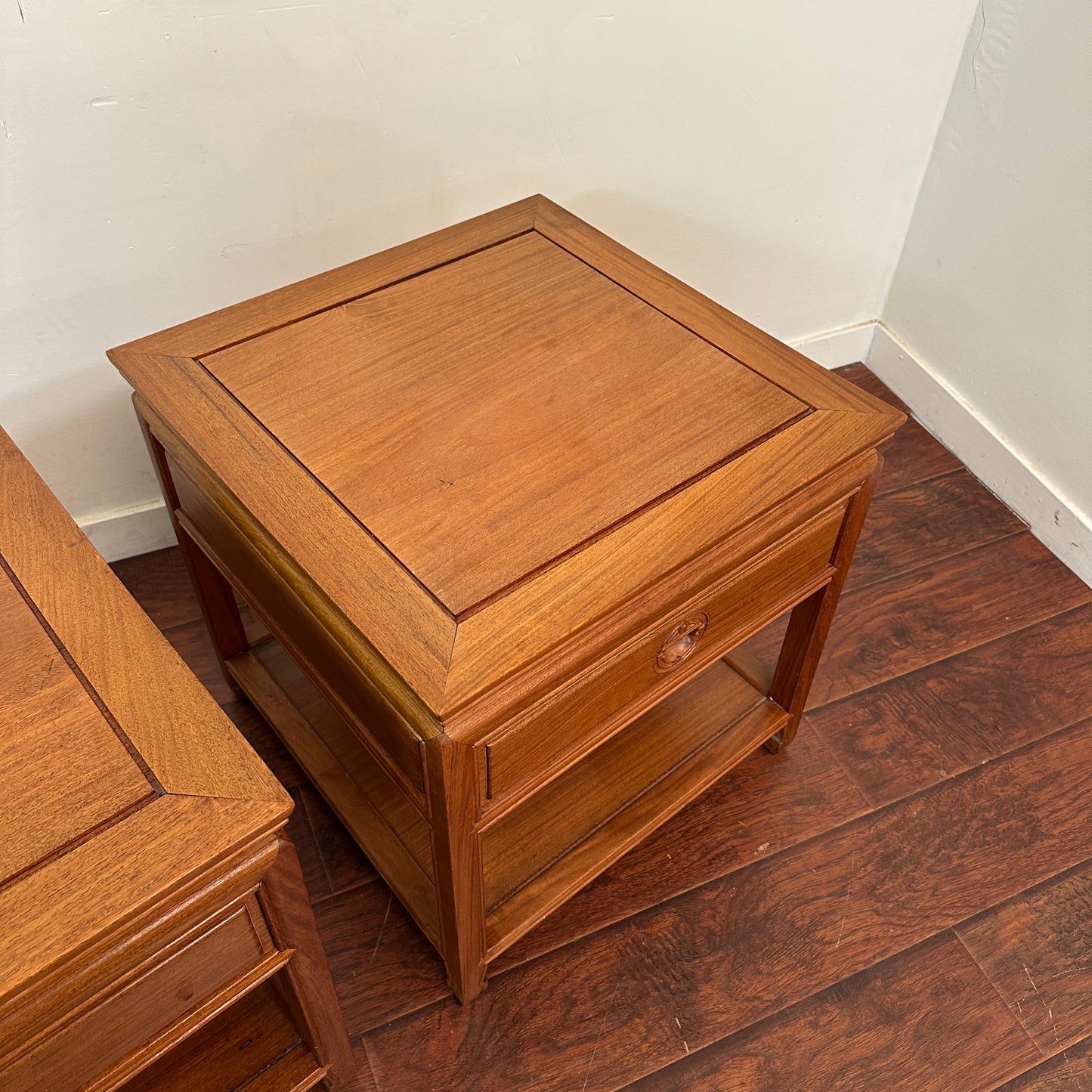 Ming Style Asian Rosewood Side Tables (x2)