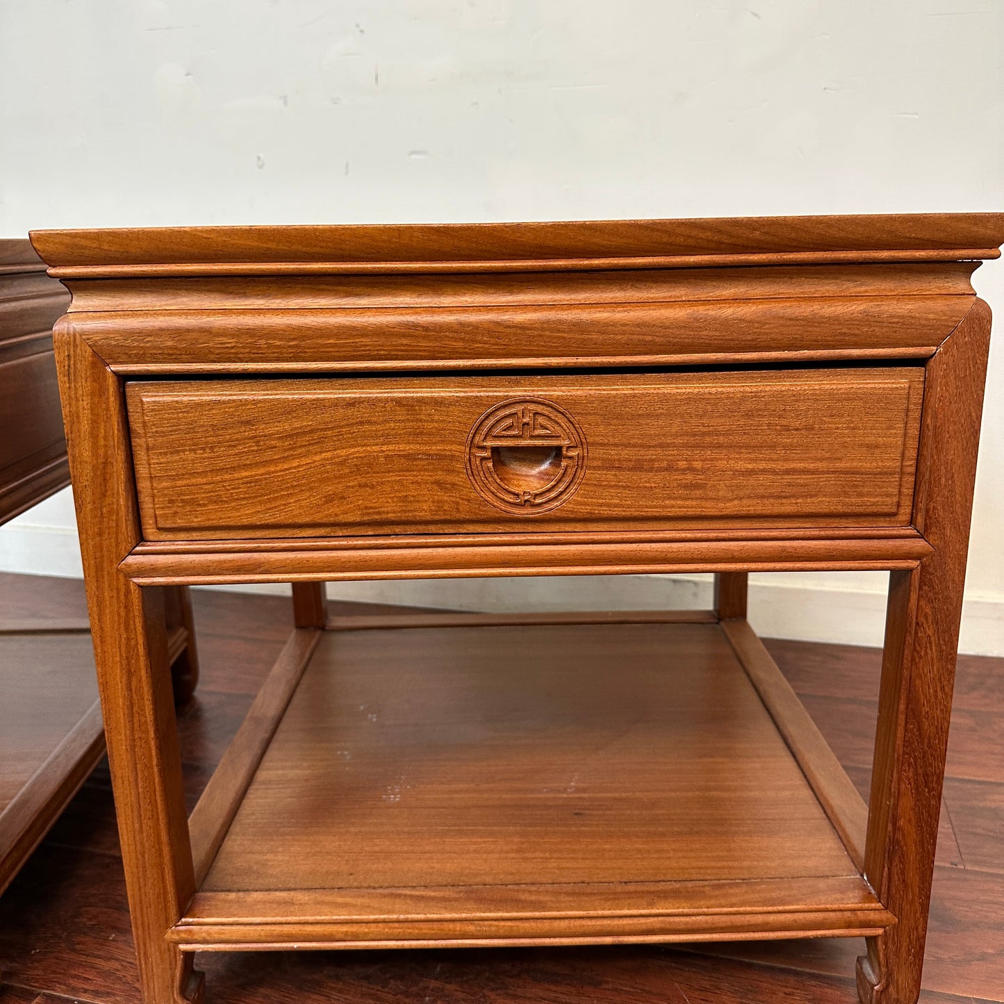 Ming Style Asian Rosewood Side Tables (x2)