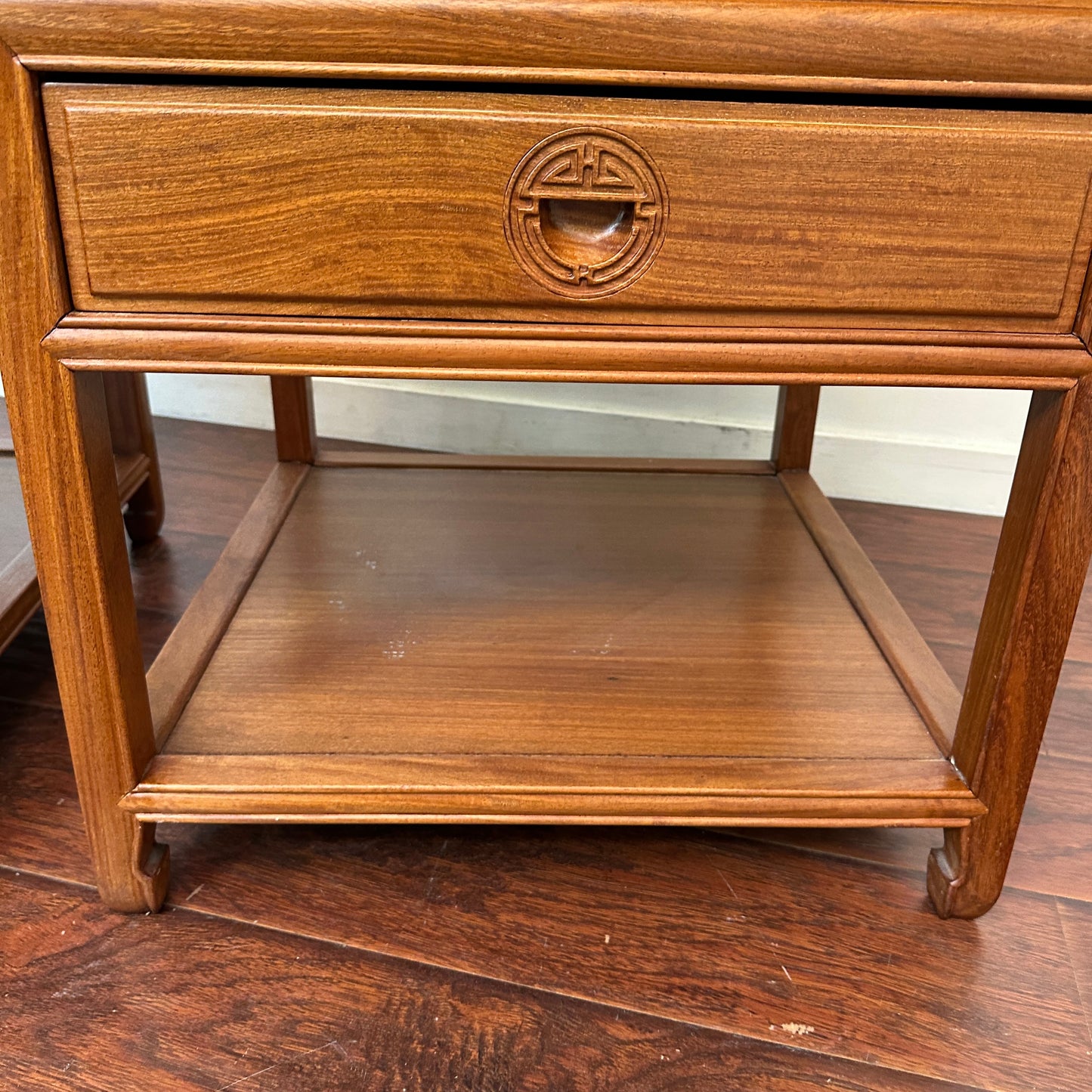 Ming Style Asian Rosewood Side Tables (x2)
