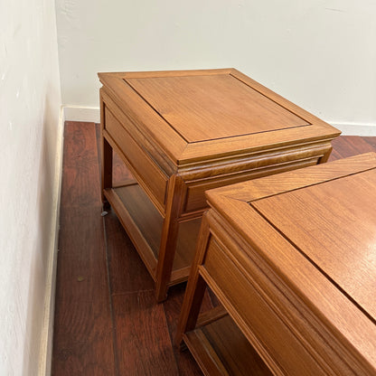 Ming Style Asian Rosewood Side Tables (x2)