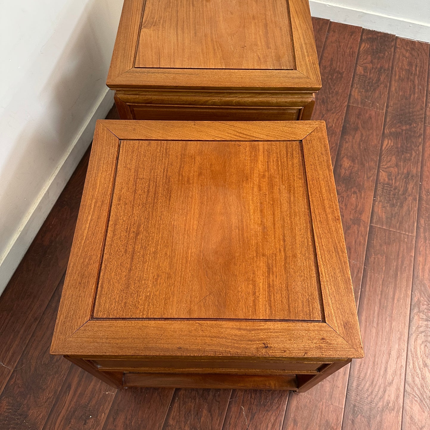 Ming Style Asian Rosewood Side Tables (x2)