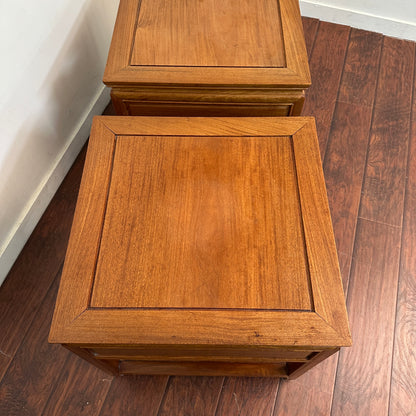 Ming Style Asian Rosewood Side Tables (x2)