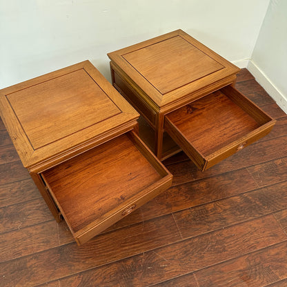 Ming Style Asian Rosewood Side Tables (x2)