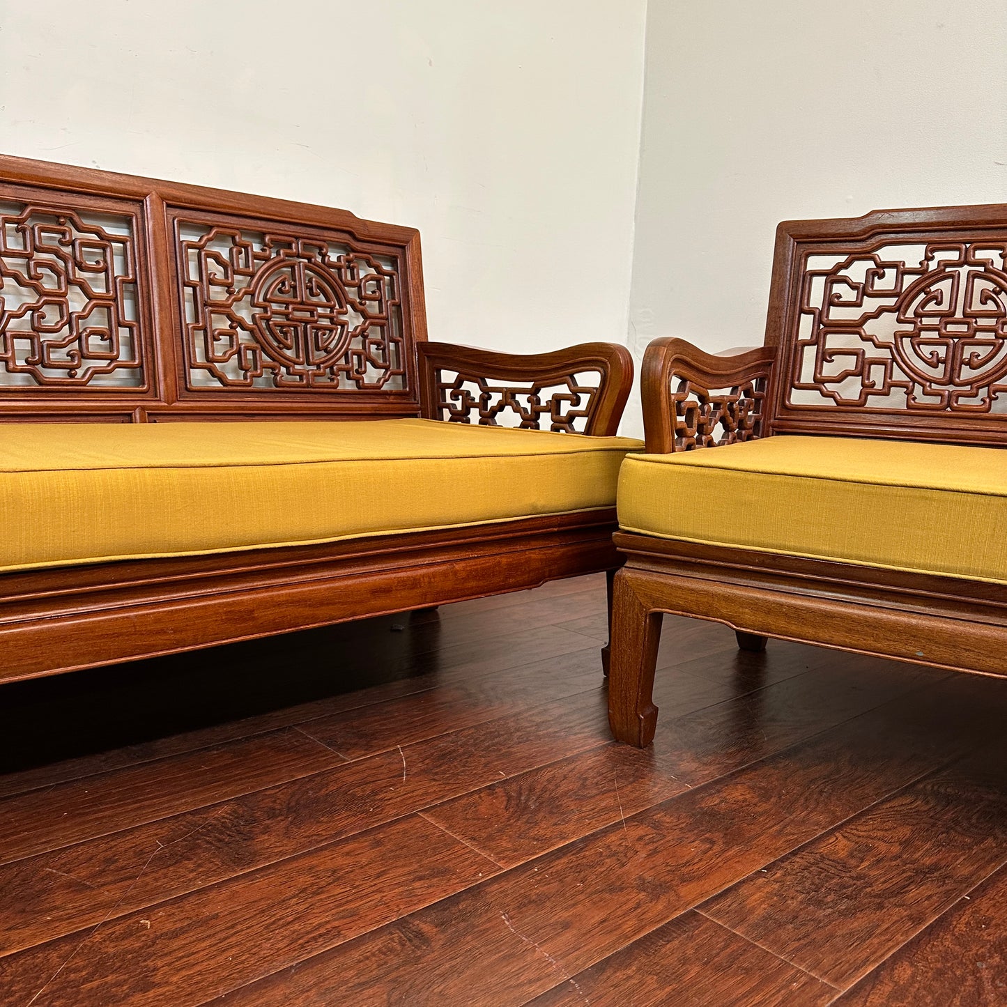 Ming Style Asian Rosewood Sofa Set