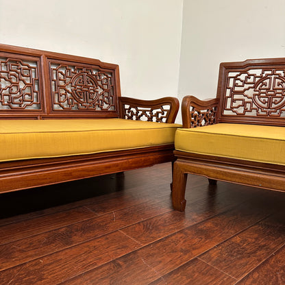 Ming Style Asian Rosewood Sofa Set