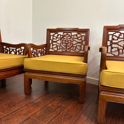 Ming Style Asian Rosewood Sofa Set