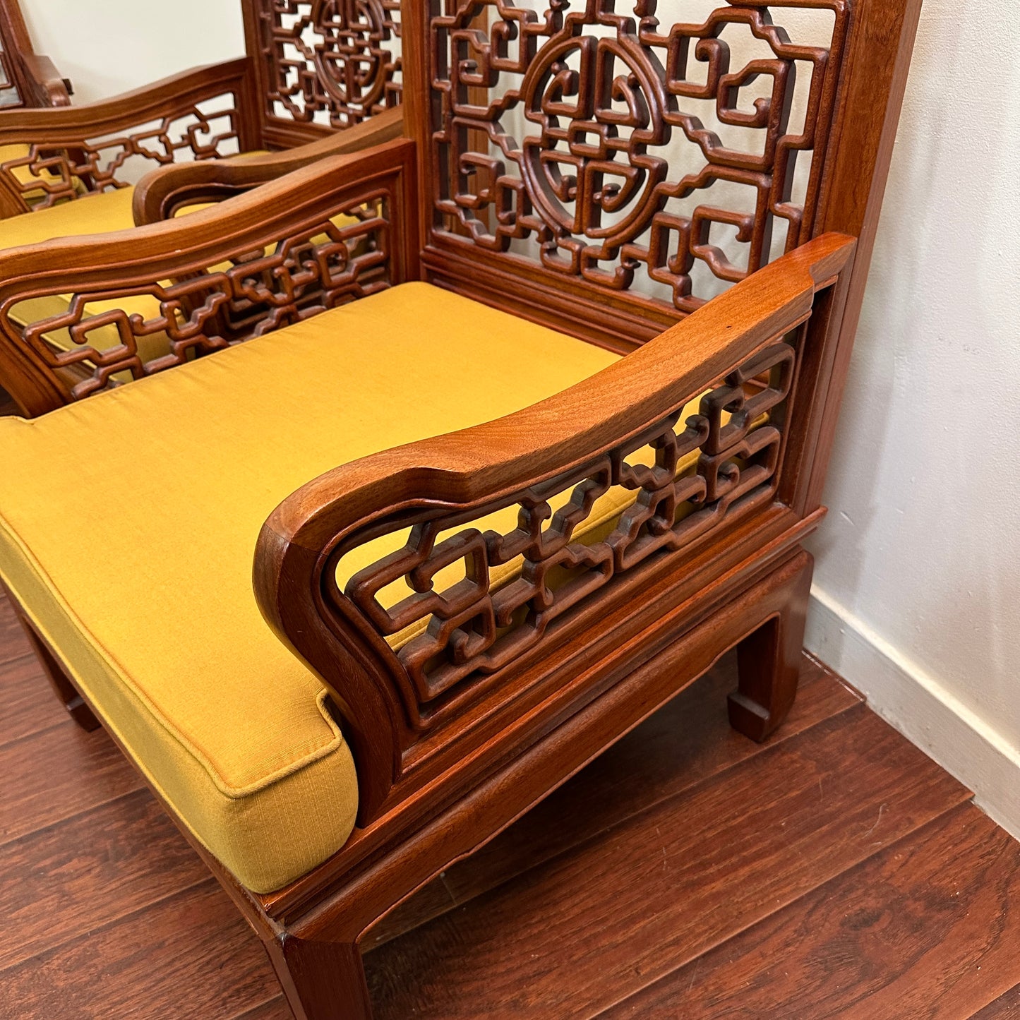 Ming Style Asian Rosewood Sofa Set
