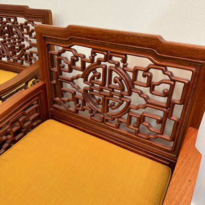 Ming Style Asian Rosewood Sofa Set